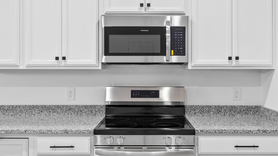 Stainless steel appliances.