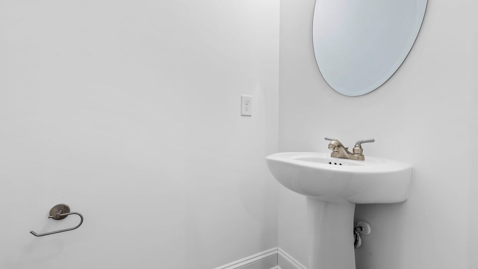 Half bathroom with sink.