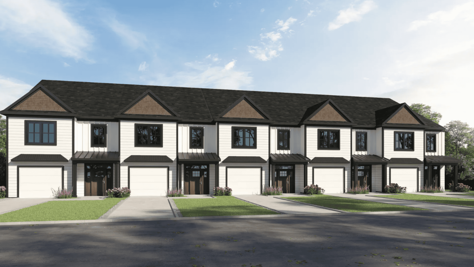 Rendering of the Pearson Road Townhomes.