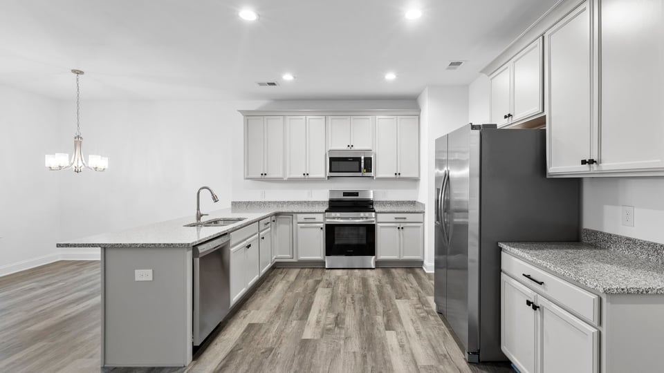 Countertops are granite.