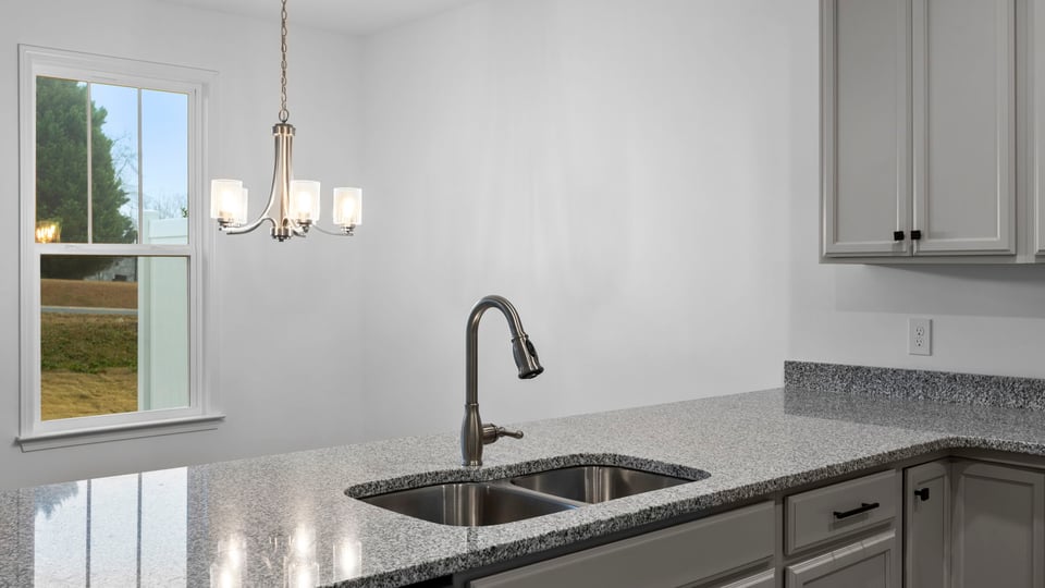 View from island of dining area.