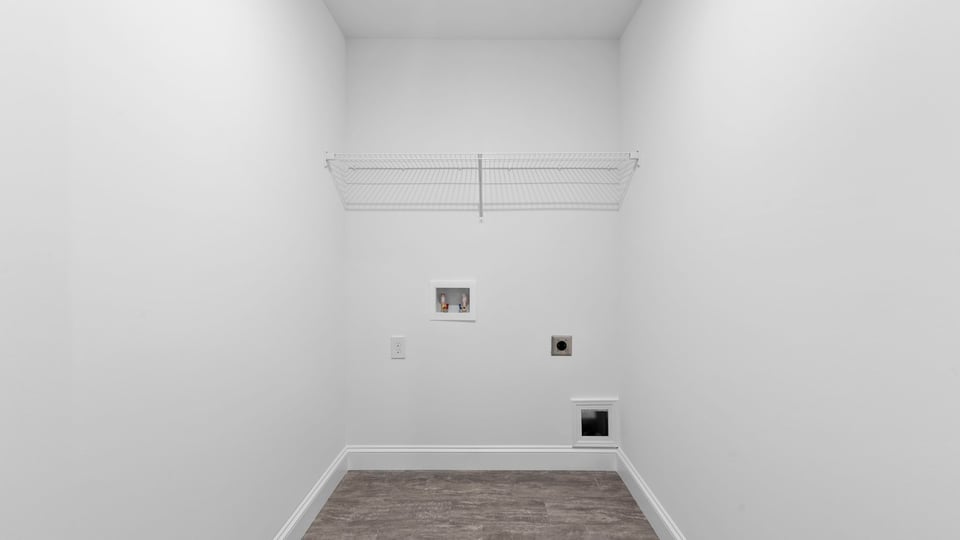 Walk-in laundry room.