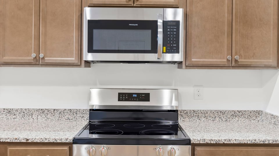 Stainless steel appliances.