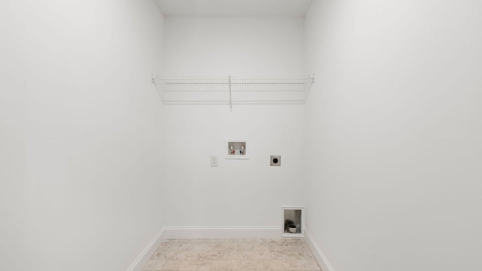 Walk-in laundry room.