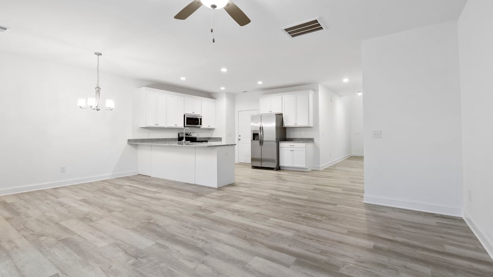 View of open floor plan.