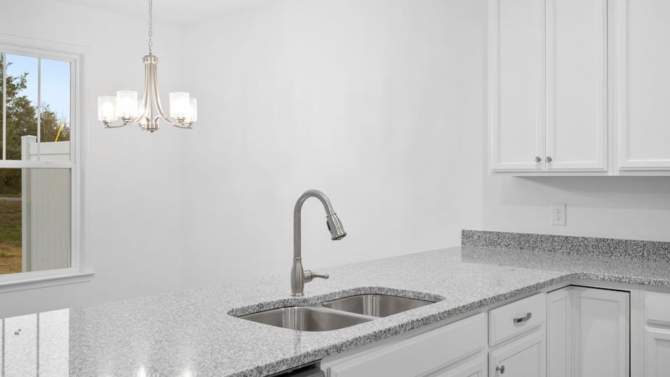 View from island of dining area.