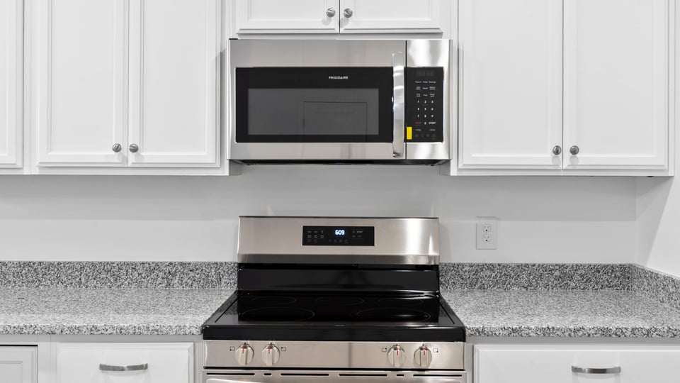 Stainless steel appliances.