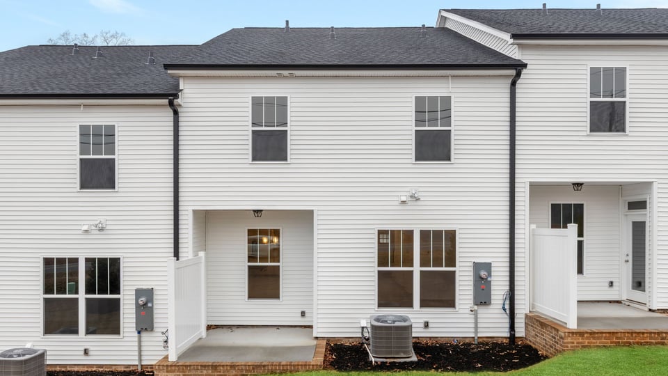 Back patio with backyard.