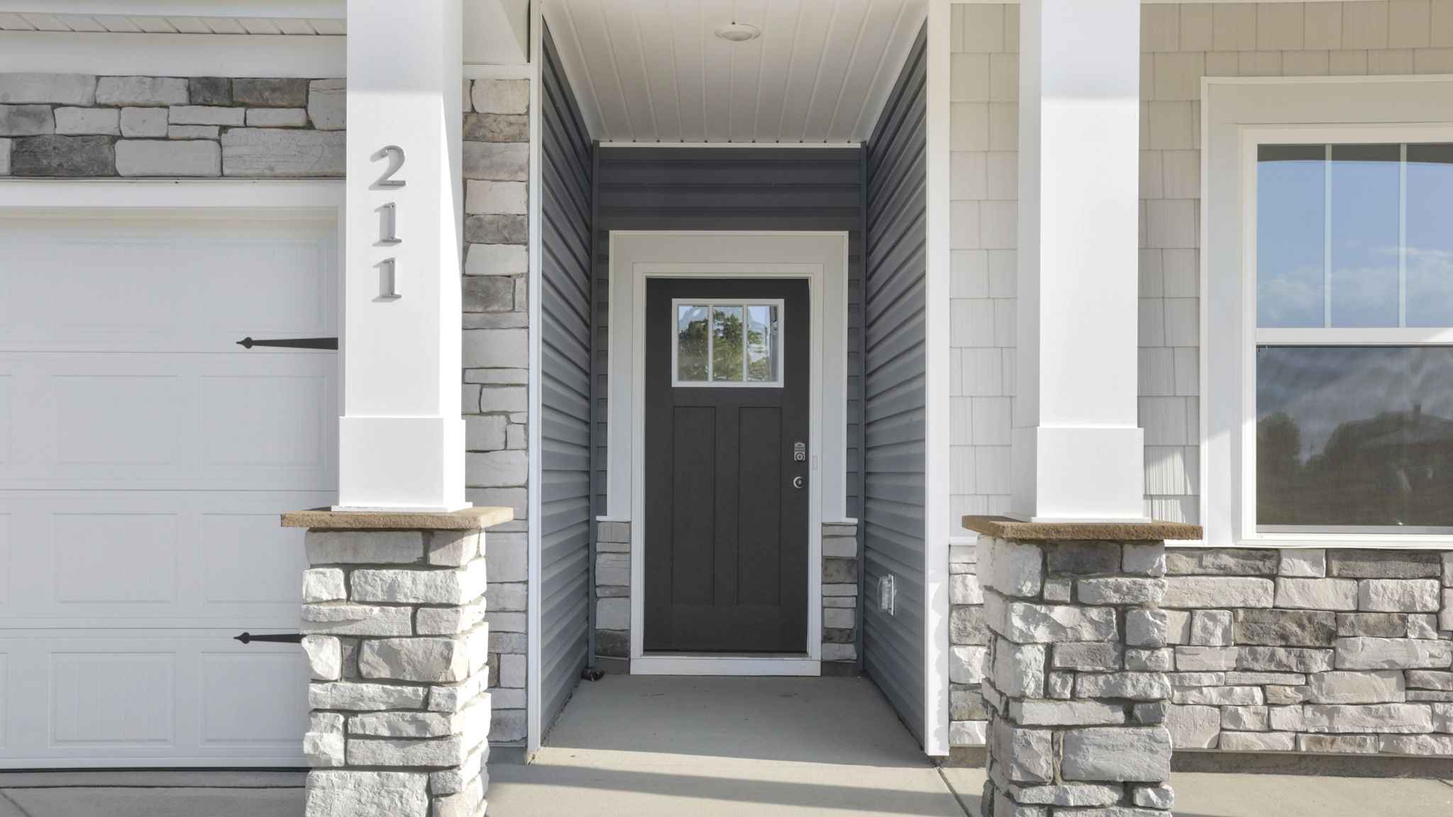 Inviting front porch and entry.