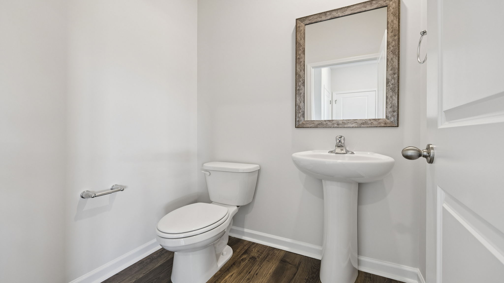 Half bathroom on the main level.