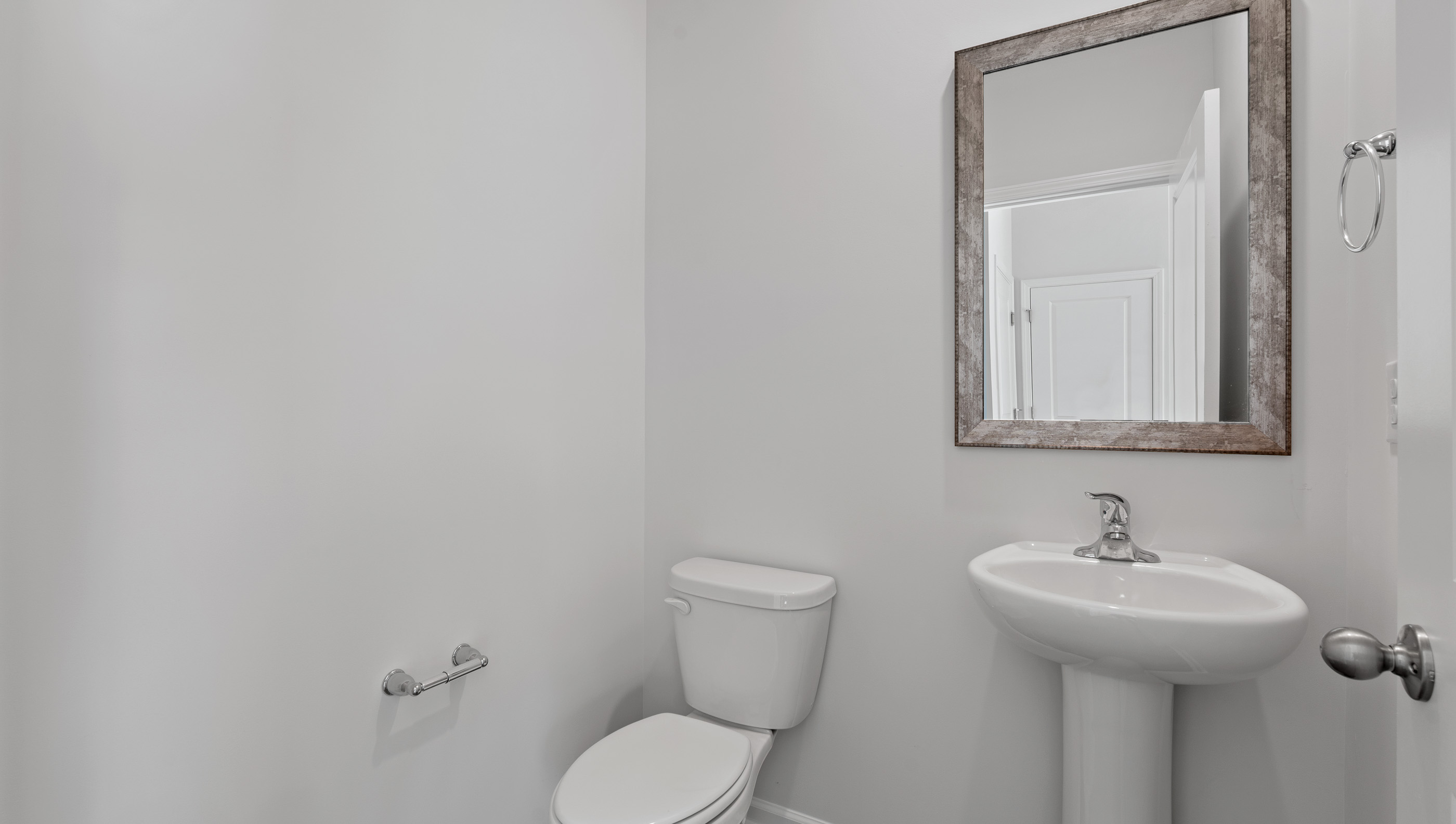 Half bathroom with sink.