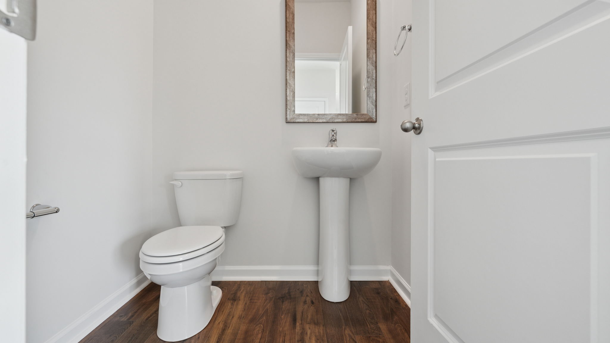 Half bathroom on main level.