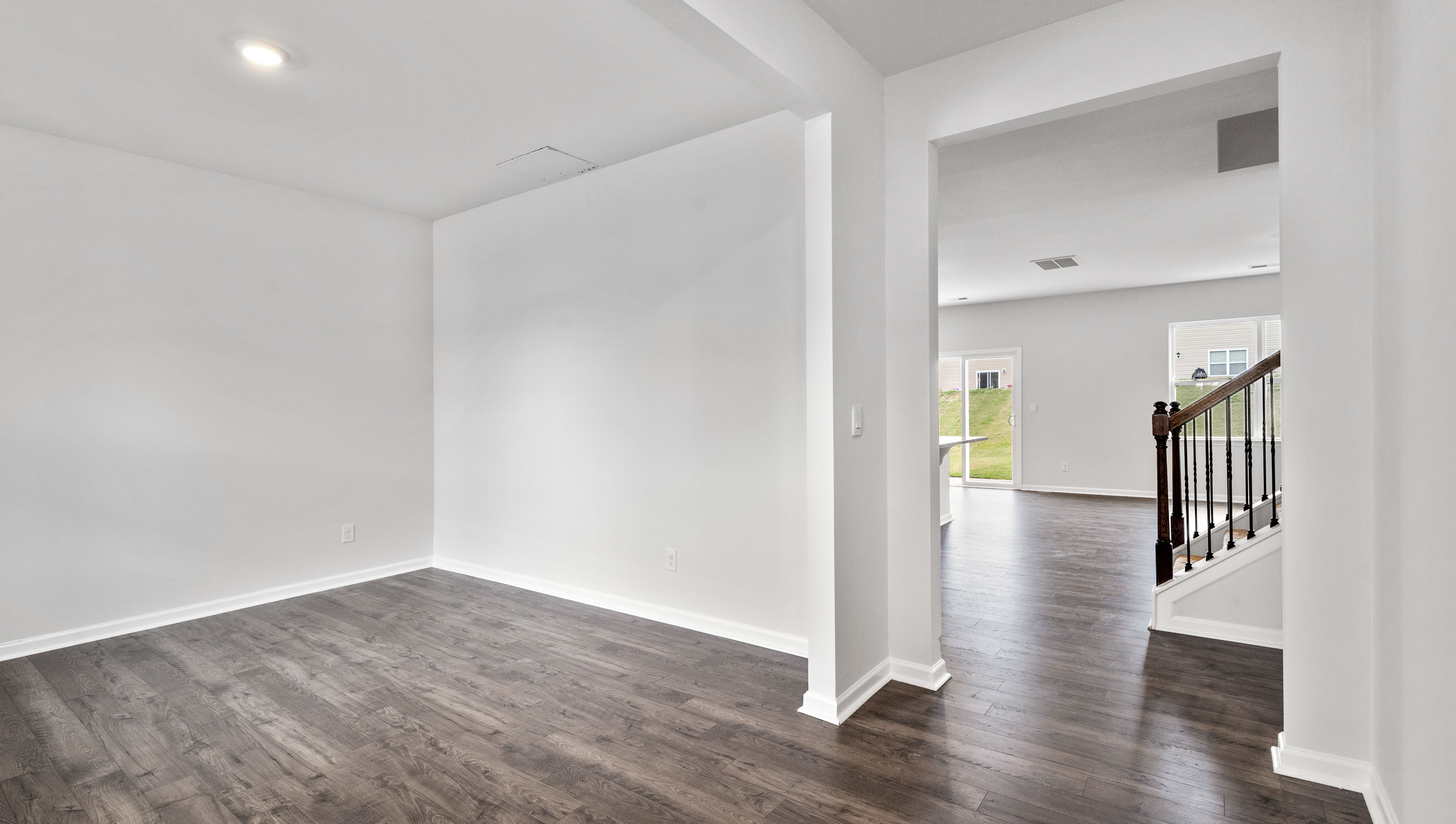 View of foyer and hallway to the living areas.