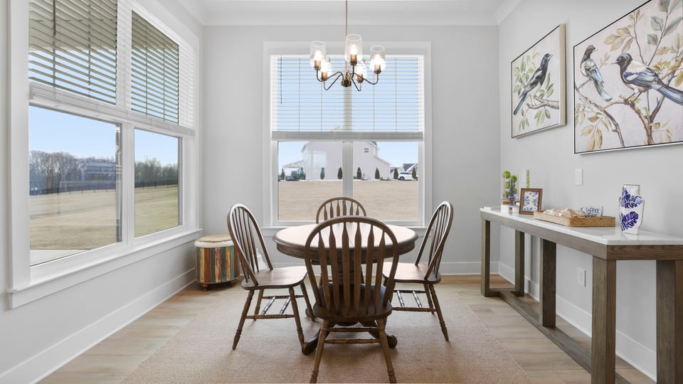 Breakfast area with windows.
