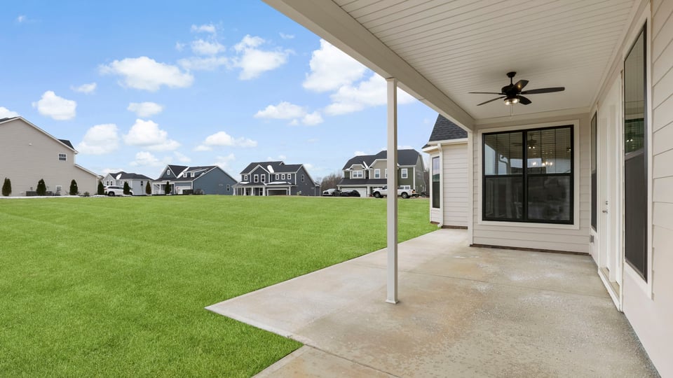 Exterior patio of home.