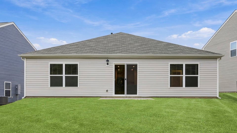 Back exterior with large backayrd.
