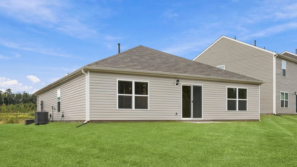 Back exterior with large backayrd.