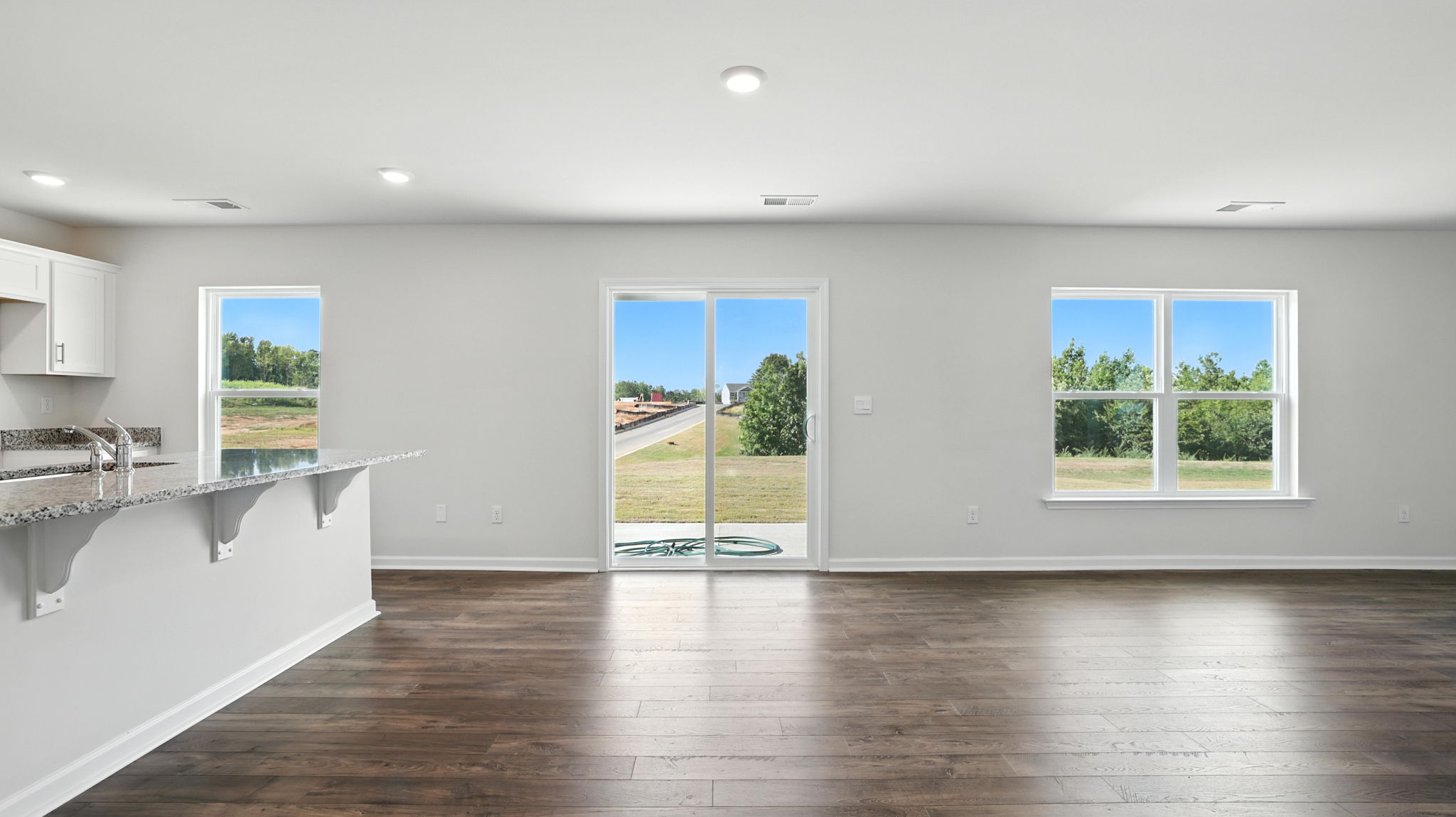 Great room with windows.