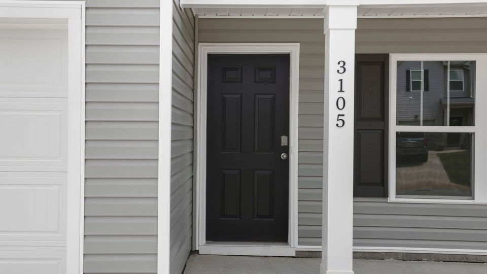 View of front door.