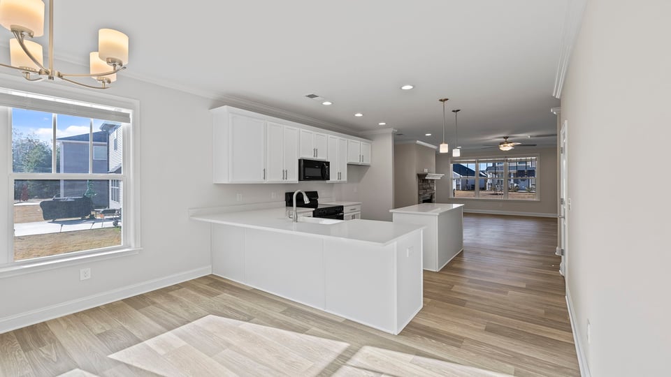 View from dining area toward living area.
