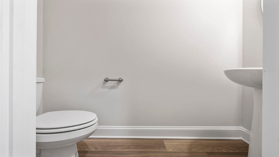 Half bathroom on the main level.
