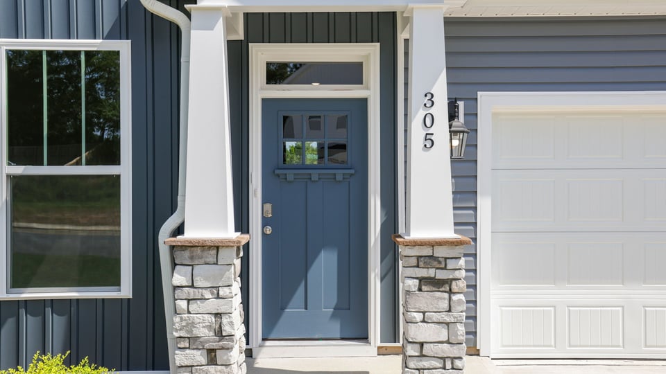 View of front door.
