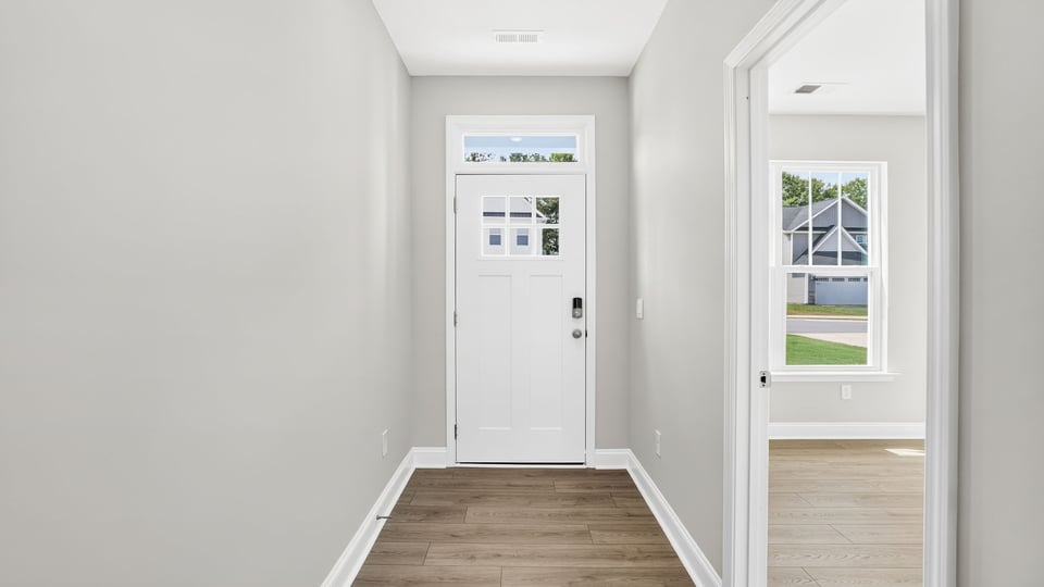 Hallway view of home.
