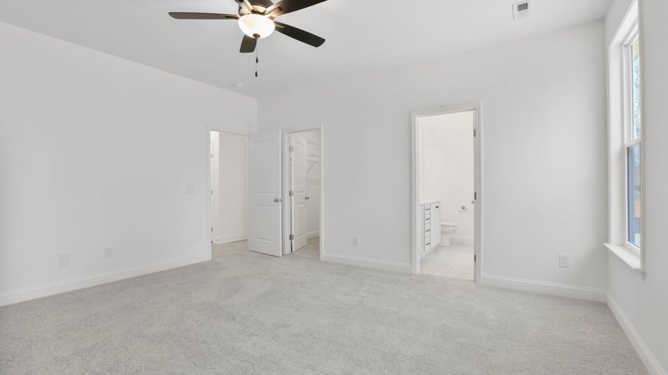 Bedroom with carpet.