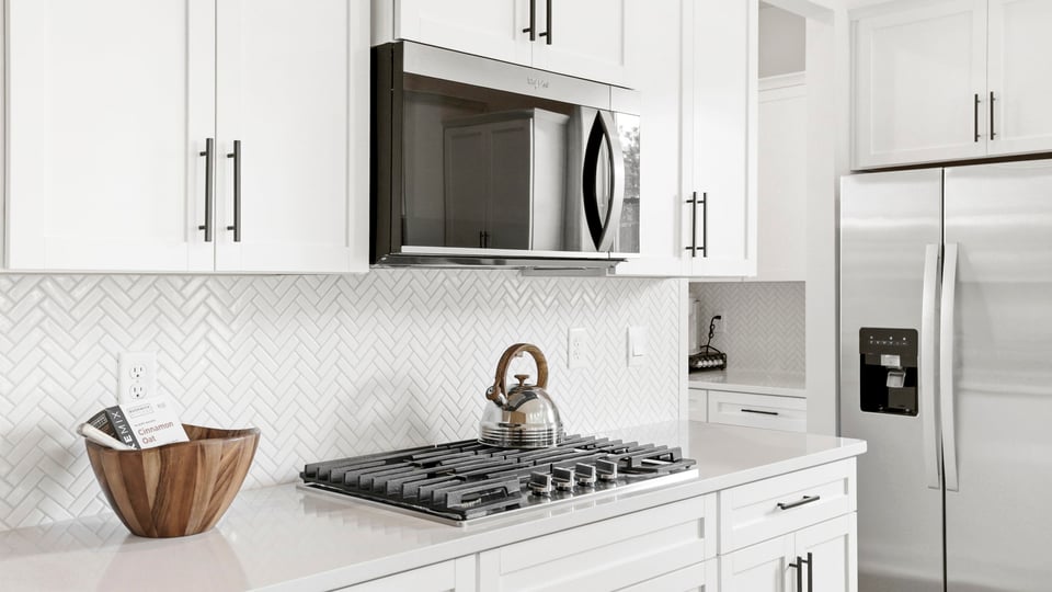 Kitchen with quartz countertops