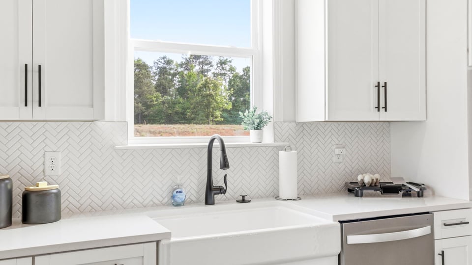 Kitchen with quartz countertops