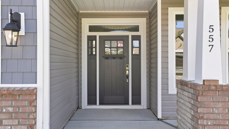 Inviting front porch.