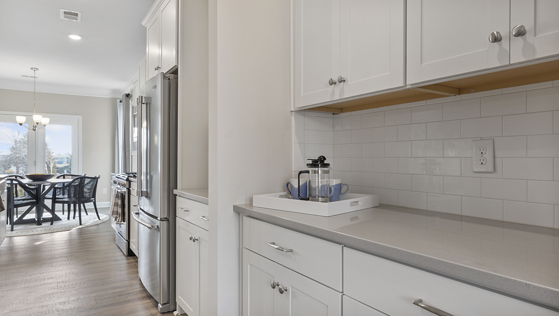 Butler's pantry leading to kitchen.