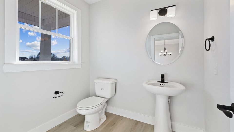 Half bath on main level.