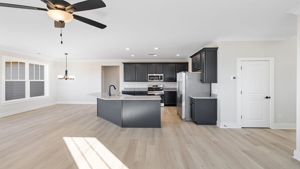 View of kitchen and breakfast area.