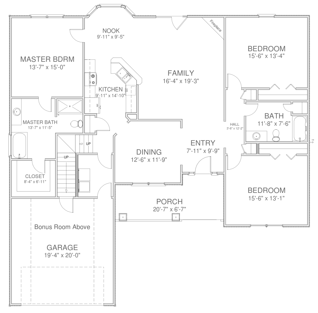 Floorplan of the Berryhill.