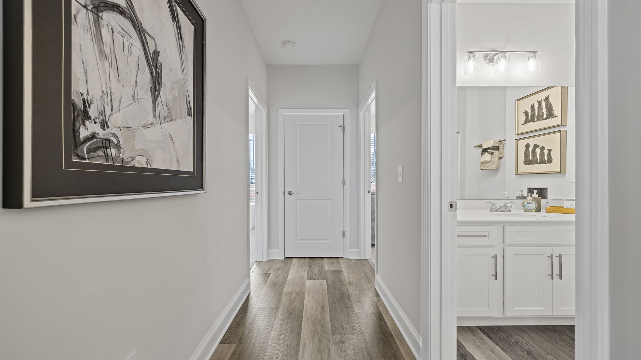 Hallway to bedrooms and bathroom,