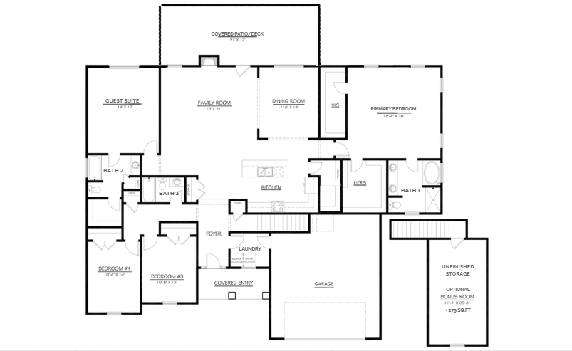 Floorplan of the Pennington.
