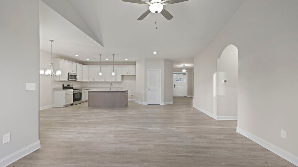 Hallway leading to kitchen.