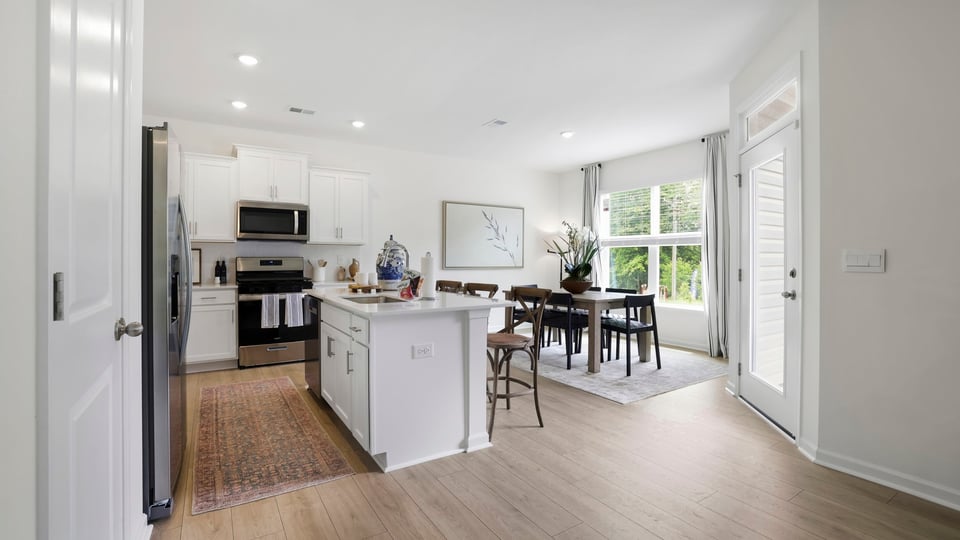 Kitchen with island.