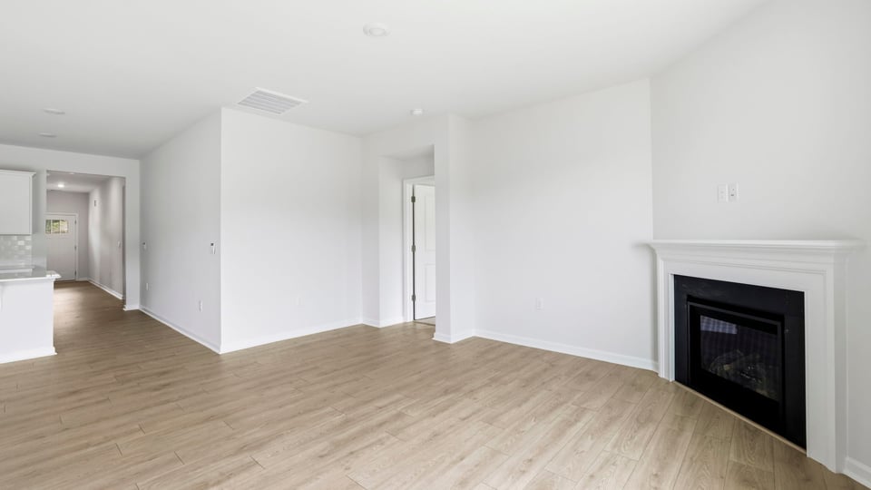 Living room with fireplace