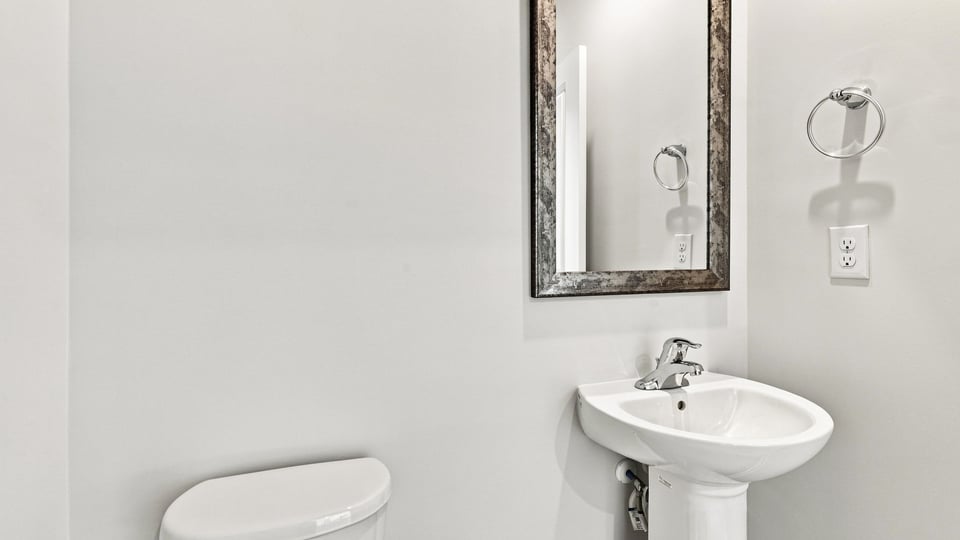 Half bathroom with sink.
