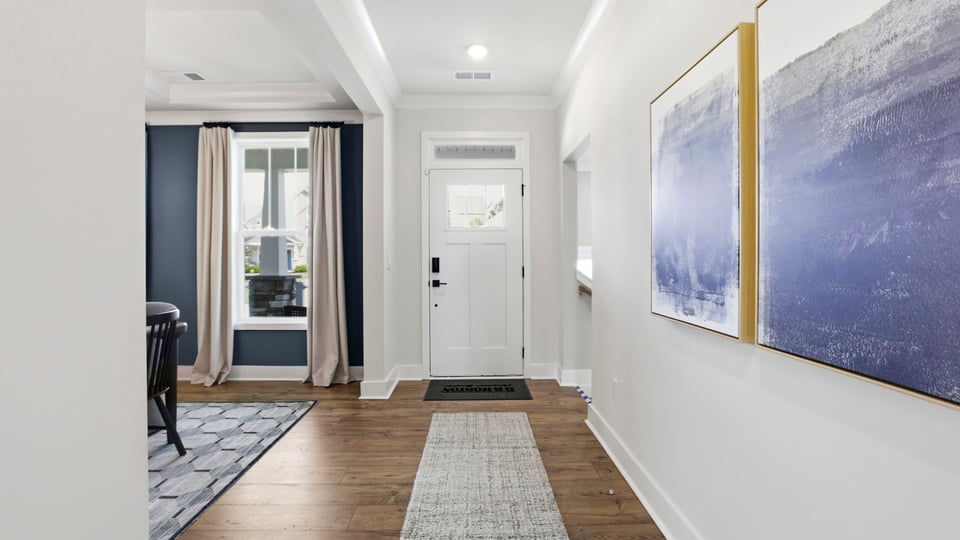 Hallway view of front door.