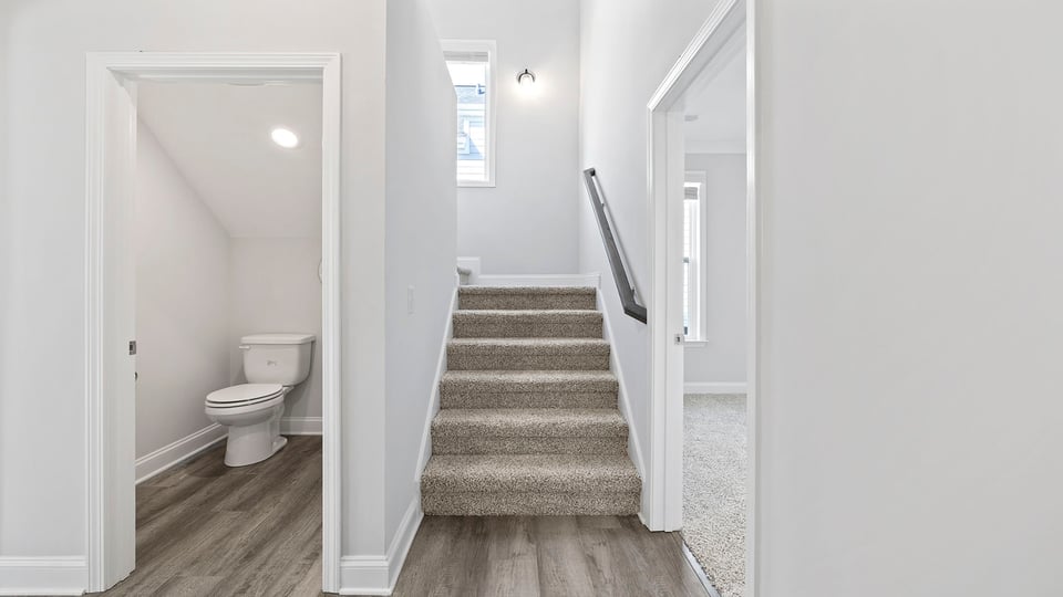 Stairs to second level.