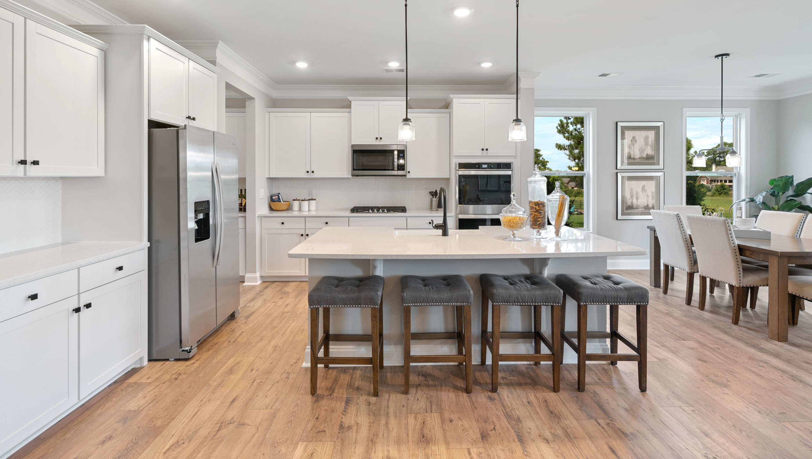 Kitchen with island.