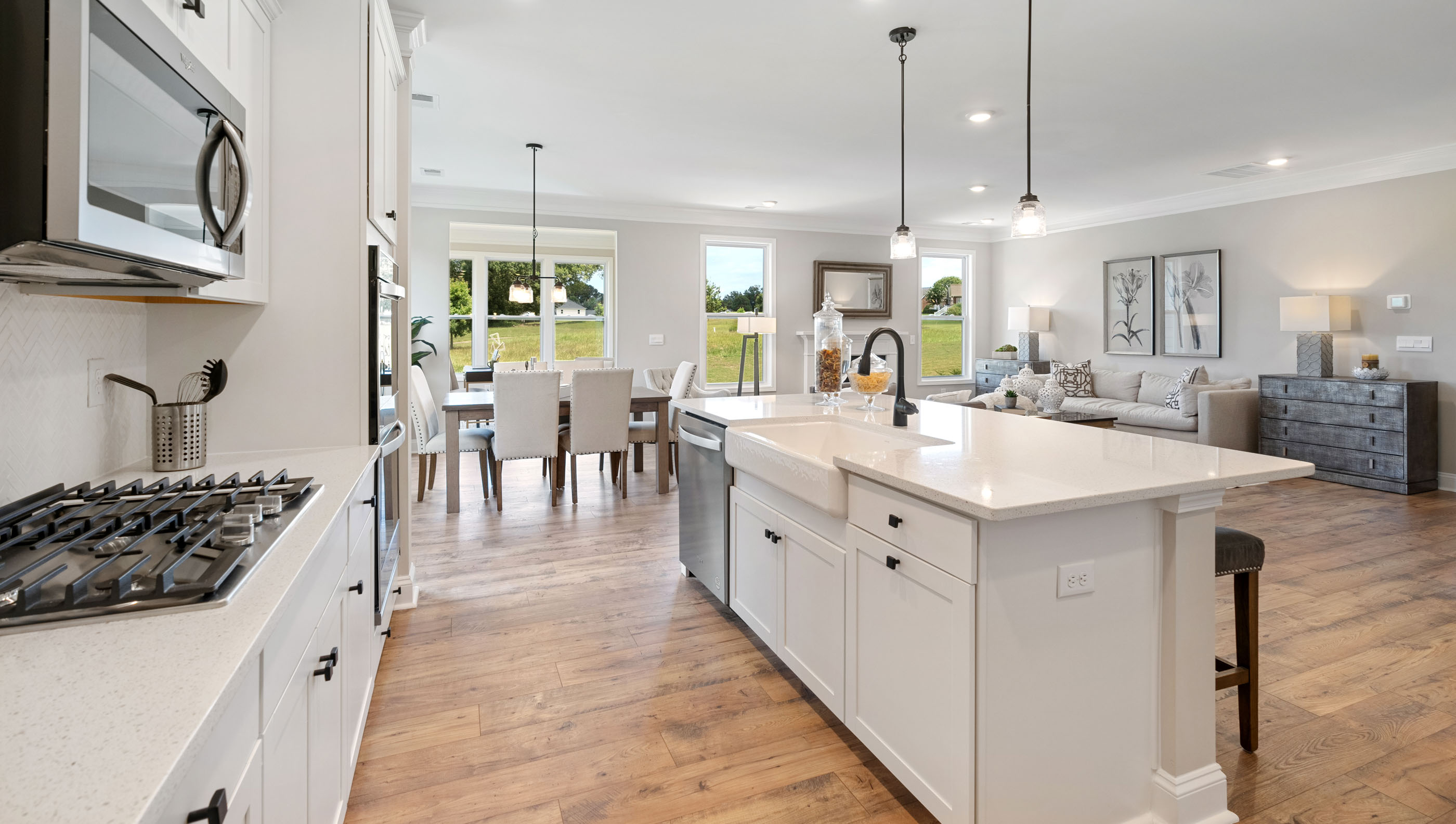 Kitchen with island.