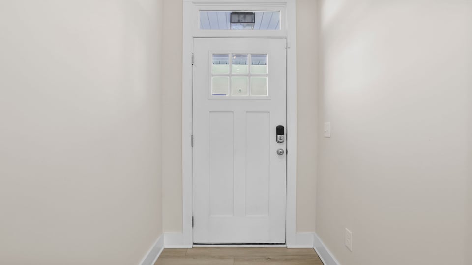 View of front door.