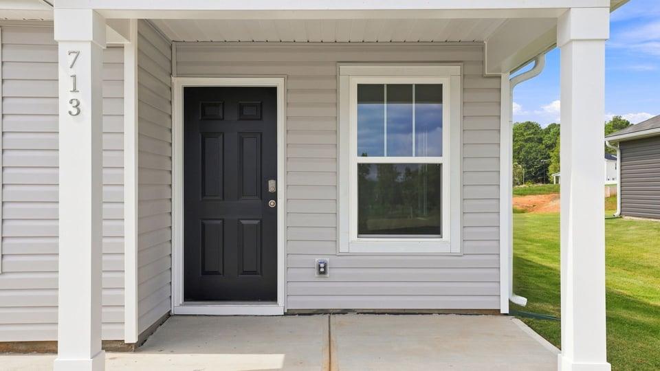 View of front door.
