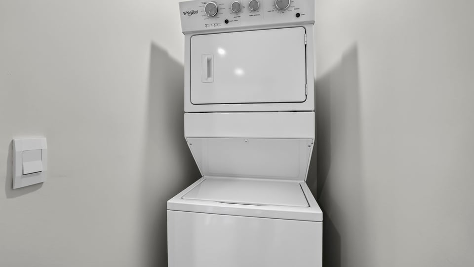 Laundry closet.
