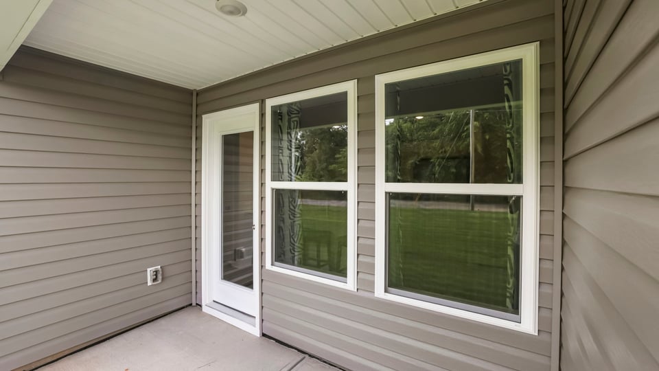 Covered porch of home.