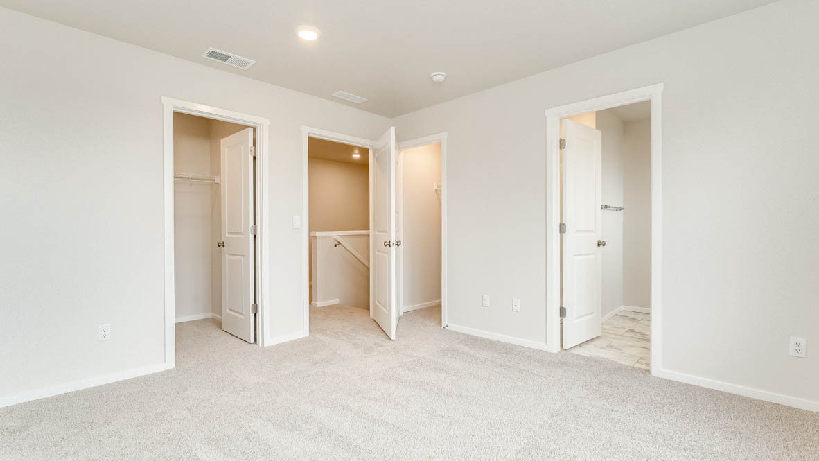 Terrace at Pleasant Valley Primary Bedroom with carpet, walk in closet, and en suite bathroom